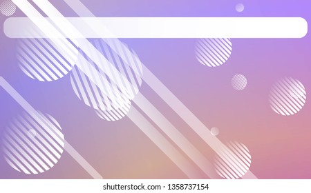 Blur Sweet Dreamy Gradient Color Background with Line, Circle. For Abstract Modern Screen Design For Mobile App. Vector Illustration