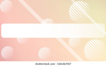 Blur Sweet Dreamy Gradient Color Background with Line, Circle. For Ad, Presentation, Card. Vector Illustration