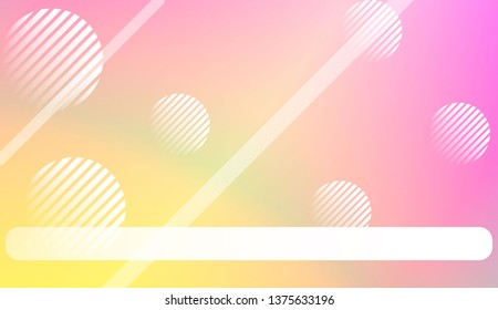 Blur Sweet Dreamy Gradient Color Background with Line, Circle. For Abstract Modern Screen Design For Mobile App. Vector Illustration.