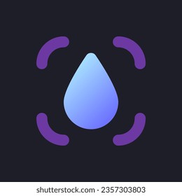 Blur transition flat gradient fill ui icon for dark theme. Video effect. Post-production technique. Pixel perfect color pictogram. GUI, UX design on black space. Vector isolated RGB illustration