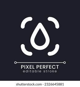 Blur transition pixel perfect white linear ui icon for dark theme. Video effect. Post-production technique. Vector line pictogram. Isolated user interface symbol for night mode. Editable stroke