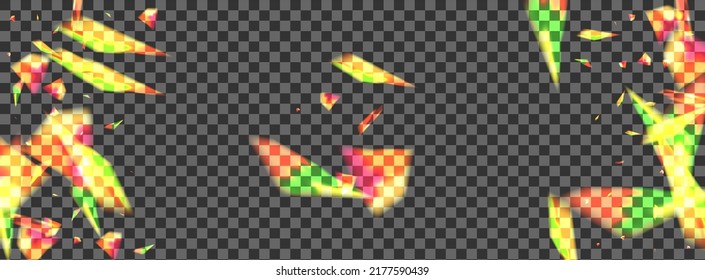 Blur Twinkle Background Transparent Vector. Bokeh Decorate Template. Glow Flash Design. Yellow Explosion. Spark Glitz Card.