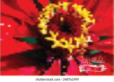 Blur vector illustration. Natural background with flower.