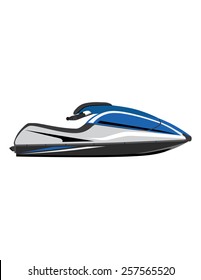 Blur water scooter vector icon isolated, extreme sport, water sport,water transport