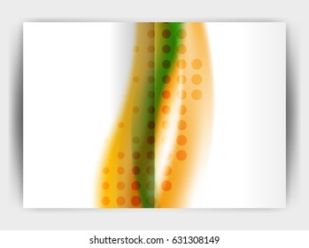Blur wave business print template, abstract background. Business flyer, report or magazine cover design