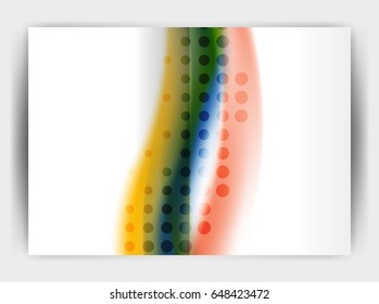 Blur wave business print template, abstract background. Business flyer, report or magazine cover design