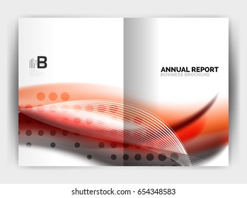 Blur wave business print template, abstract background. Business flyer, report or magazine cover design