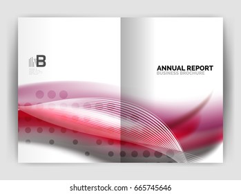Plantilla de impresión de negocio de onda difusa, fondo abstracto. Diseño de portada comercial, de reportaje o de revista