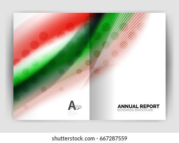 Blur wave business print template, abstract background. Business flyer, report or magazine cover design