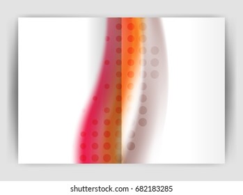 Blur wave business print template, abstract background. Business flyer, report or magazine cover design