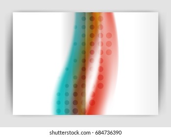 Blur wave business print template, abstract background. Business flyer, report or magazine cover design