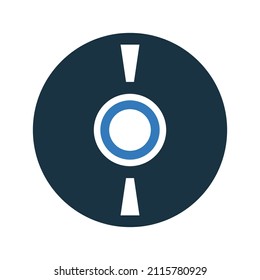 Blu-ray, cd, disc, dvd icon. Simple editable vector illustration.