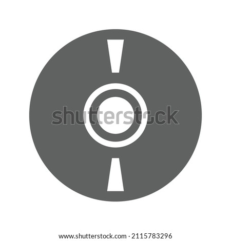 Blu-ray, cd, disc, dvd icon. Gray vector graphics.