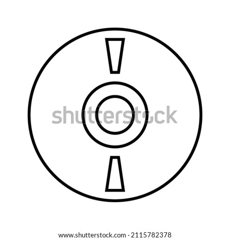 Blu-ray, cd, disc, dvd line icon. Outline vector.