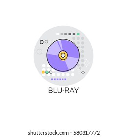 Blu-ray Compact Disk Storage Icon Vector Illustration