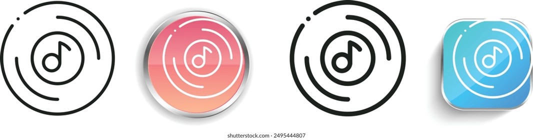 bluray icon. Thin Linear, Regular and Button Style Design Isolated On White Background