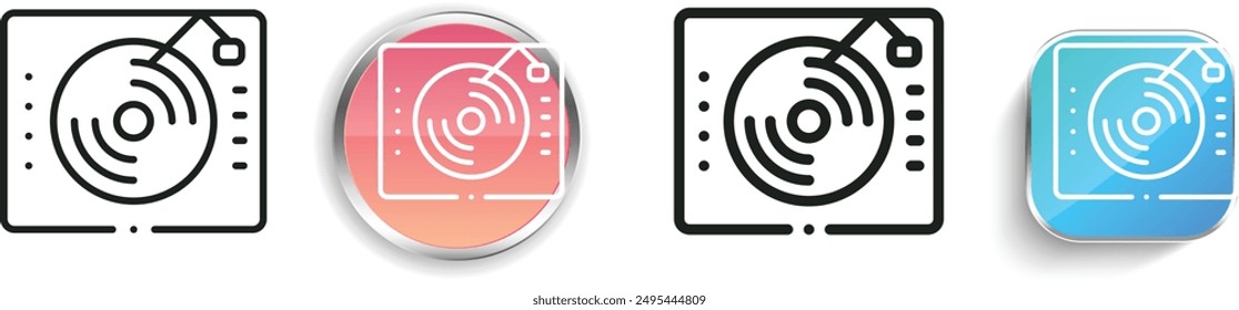 bluray icon. Thin Linear, Regular and Button Style Design Isolated On White Background