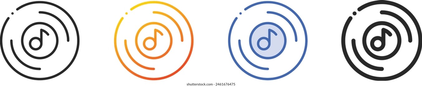 bluray icon.Thin Linear, Gradient, Blue Stroke and bold Style Design Isolated On White Background