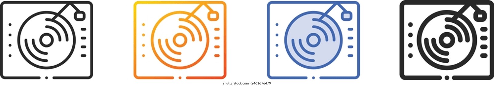 bluray icon.Thin Linear, Gradient, Blue Stroke and bold Style Design Isolated On White Background