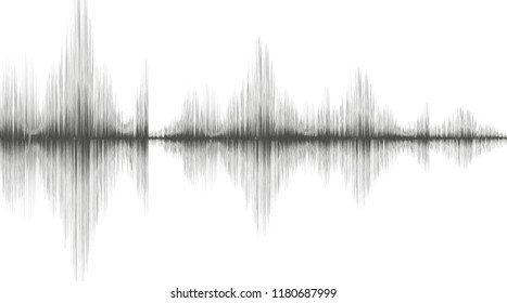 Blured Earthquake Wave on White paper background,sound wave diagram concept,design for education and science,Vector Illustration.