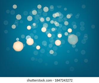 Blured lights on blue background
