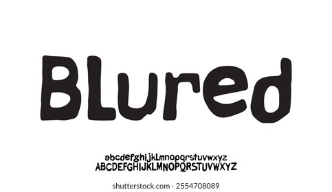Blured, Minimal modern logo alphabet fonts. Typography minimalist urban sans serif digital fashion future creative logos fonts. vector illustration
