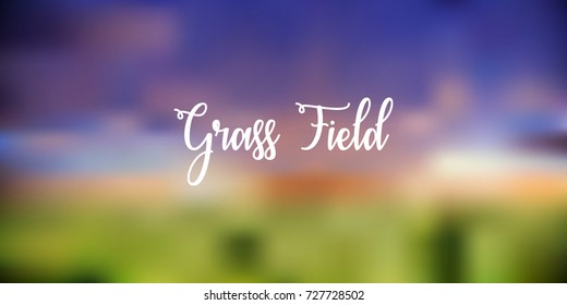 blured vector background with grass field concept