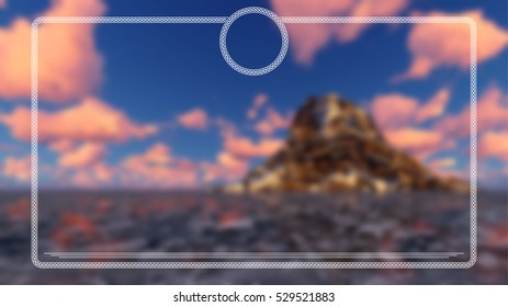 Blured winter background with mountains and emty space for text Vintage soft color blur design. Vector