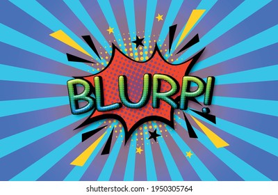 BLURP Comic Speech 3d Text Style Effect high resolution background