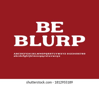 Blurp Designer font set in vector format