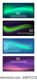 Blurred Abstract Background with Aurora Sky Colors
