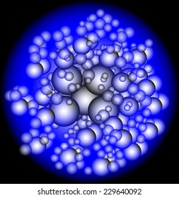 blurred abstract background blue circle. Vector illustration.