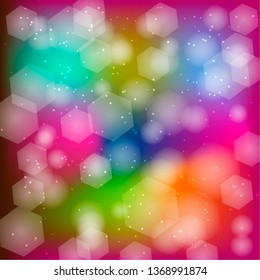 Blurred abstract background with bokeh effect. Vector illustration