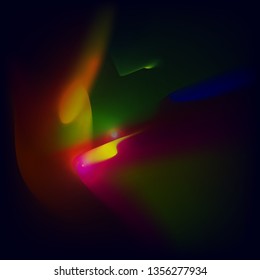 blurred abstract background of a combination of dark blue and bright highlights of red,yellow,green,blue and orange colors,vector graphics format eps 8 .background for your design.