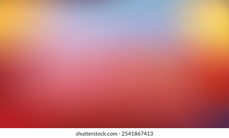 A blurred abstract background featuring a gradient of colors ranging from yellow at the top, to red in the center, and blue at the top edge.