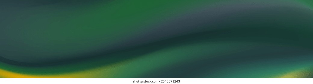 A blurred abstract background featuring a smooth gradient transition from dark green to a lighter green and a hint of yellow at the bottom.