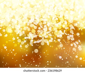 Blurred abstract background with golden lights. EPS10 file. Gradient mesh and transparency effects used.