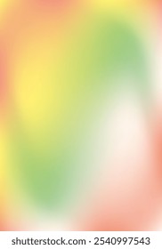 Blurred abstract background. Mesh gradient. Standard poster size. Background for banner, brochure, booklet. Colorful, red, yellow, green	