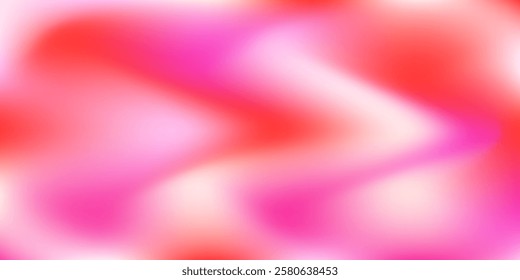 Blurred abstract background. Mesh gradient. Standard banner size. Background for poster, brochure, booklet. Colorful, red, pink gradient. Valentine's Day
