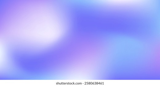 Blurred abstract background. Mesh gradient. Standard banner size. Background for poster, brochure, booklet. Colorful, blue, purple gradient. Unicorn colors