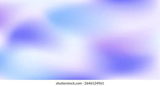 Blurred abstract background. Mesh gradient. Standard banner size. Background for poster, brochure, booklet. Colorful, blue, purple gradient. Unicorn colors