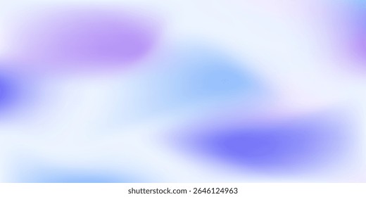 Blurred abstract background. Mesh gradient. Standard banner size. Background for poster, brochure, booklet. Colorful, blue, purple gradient. Unicorn colors