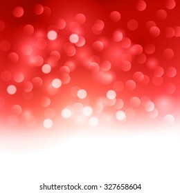 Blurred abstract background with red and white bokeh