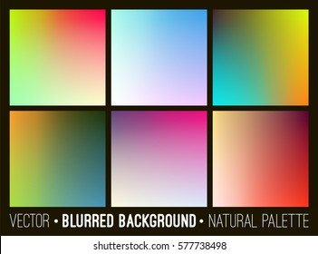 Blurred abstract backgrounds collection. Smooth template design for creative decor web banners and mobile interface