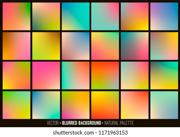 Blurred abstract backgrounds set. Smooth template design for creative decor covers, banners and websites.