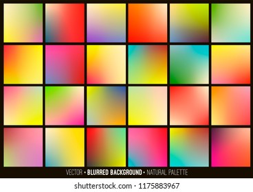 Blurred abstract backgrounds set. Smooth template design for creative decor covers, banners and websites.