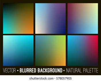 Blurred abstract backgrounds set. Smooth template design for creative decor covers, banners and websites