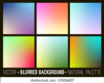 Blurred abstract backgrounds set. Smooth template design for creative decor covers, banners and websites