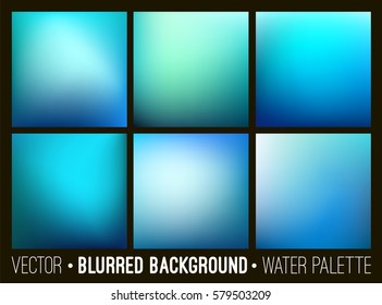 Blurred abstract backgrounds set. Smooth banner template collection. Design for creative decor covers, placards, websites
