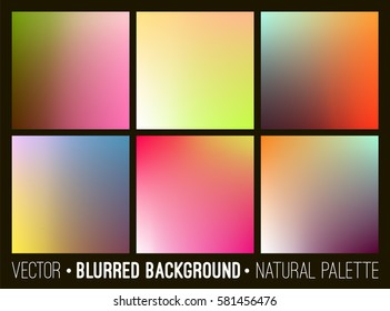 Blurred abstract backgrounds set. Smooth banner template collection. Design for creative decor covers, placards, websites